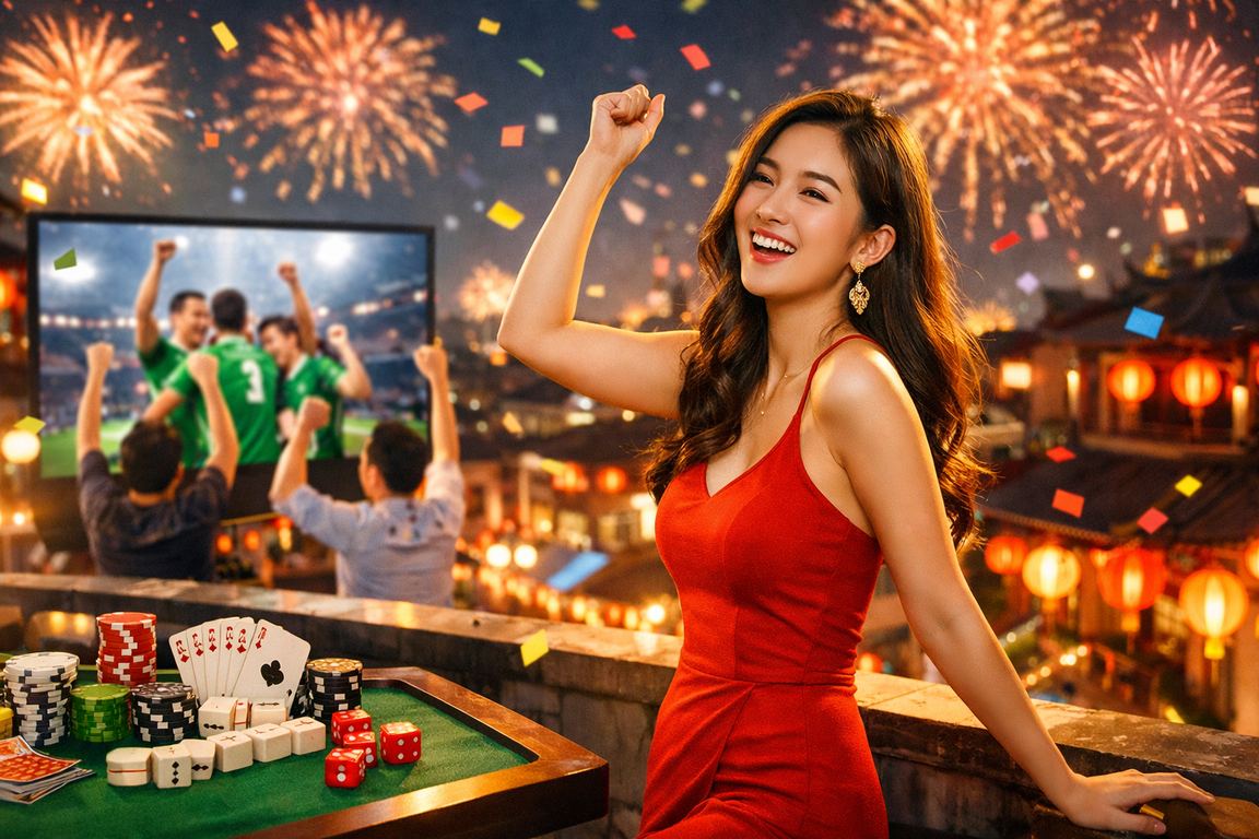 Người dùng Hà Nội xem kết quả xổ số buổi tối dưới ánh đèn lồng